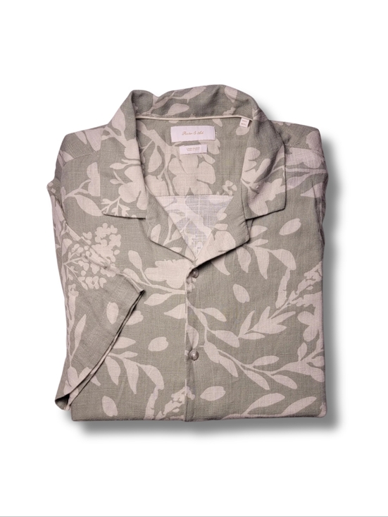 Porter & Ash Other - Porter & Ash Sage Green & Cream Floral Linen Blend Camp Shirt L​